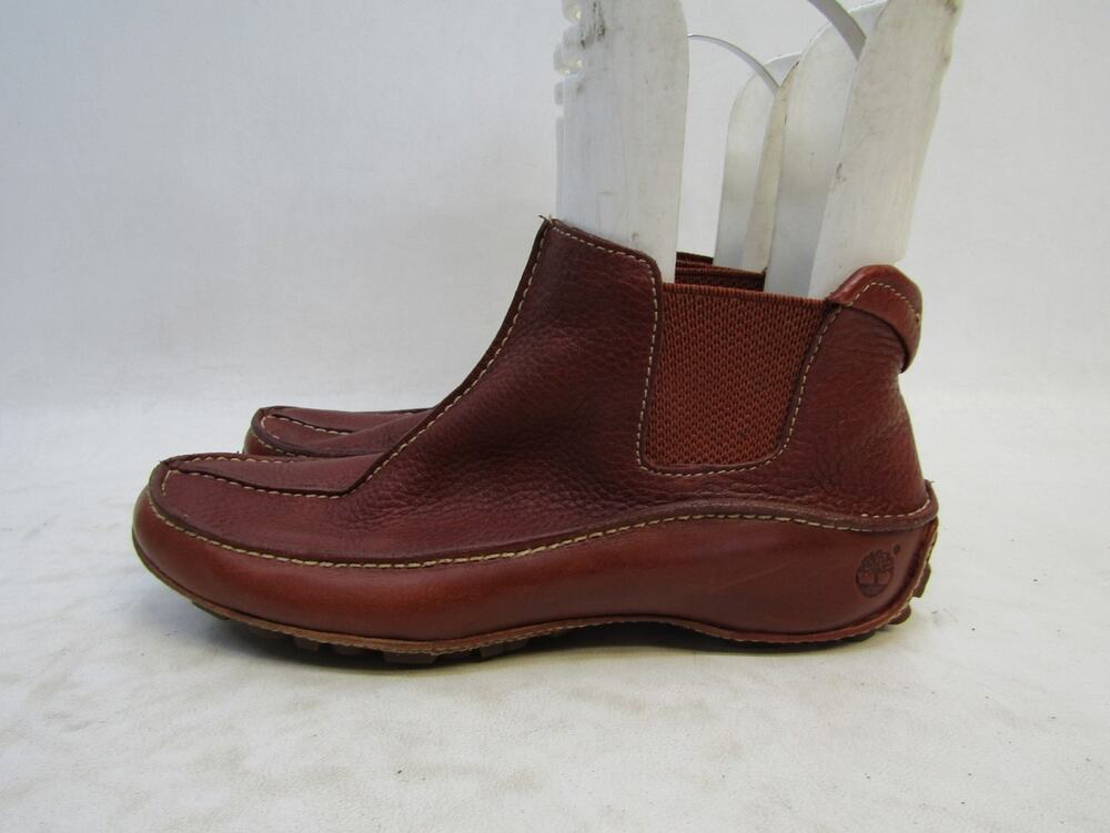 Timberland Womens Size 6 M Rust Leather Chelsea Ankle Fashion Boots